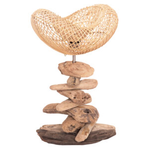 ΕΠΙΤΡΑΠΕΖΙΟ ΔΙΑΚΟΣΜΗΤΙΚΟ ΦΩΤΙΣΤΙΚΟ IVAR HM4431 DRIFTWOOD & RATTAN 32x30x53Υεκ.