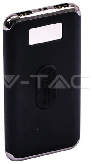 Φορτιστής Μπαταριά Power Bank 10000mAh με Ασύρματη Φόρτιση, Οθόνη και δύο Θύρες USB Χρώμα Μαύρο 8855