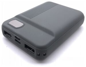 Φορτιστής Μπαταριά Power Bank 10000mAh με οθόνη και δύο Θύρες USB Χρώμα Γκρι