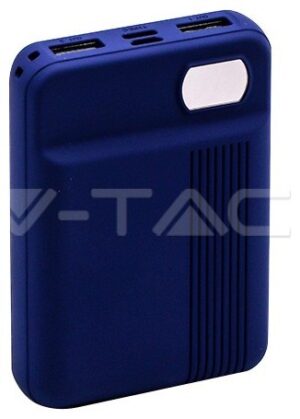 Φορτιστής Μπαταριά Power Bank 10000mAh με οθόνη και δύο Θύρες USB Χρώμα Μπλε