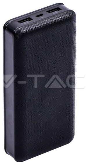 Φορτιστής Μπαταρία Power Bank 20000mAh με δύο Θύρες USB Χρώμα Μαύρο 8190