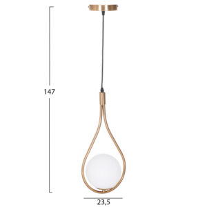 ΦΩΤΙΣΤΙΚΟ ΟΡΟΦΗΣ DROPLET HM7503.12 ΜΕΤΑΛΛΟ ΣΕ ΧΡΥΣΟ-ΛΕΥΚΟΣ ΓΛΟΜΠΟΣ 23,5x12x147Υεκ.