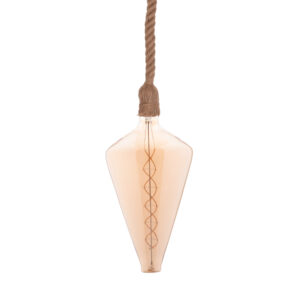 ΦΩΤΙΣΤΙΚΟ ΟΡΟΦΗΣ ΚΡΕΜΑΣΤΟ ΜΕ ΛΑΜΠΤΗΡΑ HM11930.01--ΣΧΟΙΝΙ 1m ΠΑΧΟΥΣ 2cm-ΝΤΟΥΙ Ε27