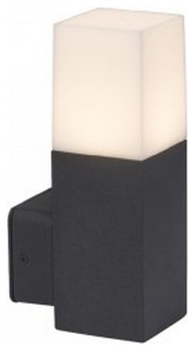 Φωτιστικό Τοίχου Αδιάβροχο V-TAC Αλουμινίου Μαύρο Τετραγωνισμένο με Ντουί GU10 121x80x250mm IP54 7563