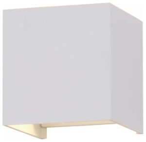 Φωτιστικό Τοίχου Απλίκα V-TAC 12W Bridgelux Chip Αλουμίνιο Λευκό Τετράγωνο IP65 Θερμό Λευκό 8527
