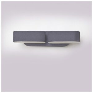 Φωτιστικό Τοίχου Διπλό Απλίκα V-TAC Κινητή Γκρι 12W IP65 Θερμό Λευκό 8294