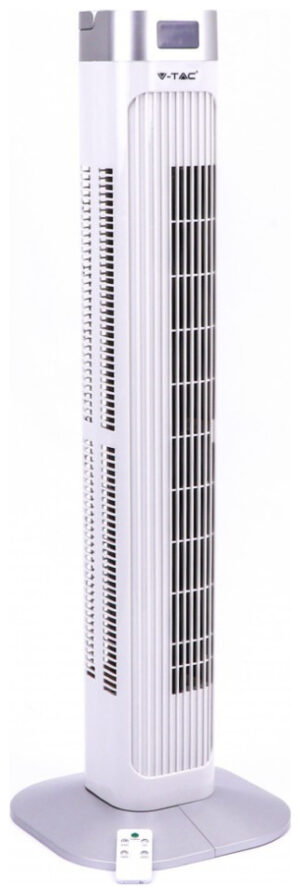 Ανεμιστήρας Στήλη Δαπέδου V-TAC 36” ίντσες 55W με Οθόνη και Χειριστήριο Λευκός 7900