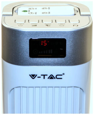 Ανεμιστήρας Στήλη Δαπέδου V-TAC 36” ίντσες 55W με Οθόνη και Χειριστήριο Λευκός 7900
