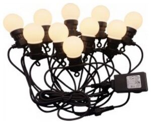 Καλωδιογιρλάντα με Λάμπες LED 5 μέτρα με 10 Λαμπτήρες 0,5W για Εξωτερικό Χώρο IP44 Θερμό Λευκό