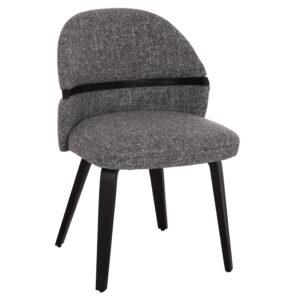 ΚΑΡΕΚΛΑ ΤΡΑΠΕΖΑΡΙΑΣ DEKKER HM18249.02 PLYWOOD ΜΑΥΡΟ--ΥΦΑΣΜΑ ΓΚΡΙ 50x60x80Υεκ.