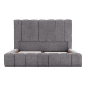 ΚΡΕΒΑΤΙ REMO ΜΕ ΑΠΟΘΗΚΕΥΤΙΚΟ ΧΩΡΟ HM719.22 ΥΦΑΣΜΑ TEDDY ΓΚΡΙ-ΓΙΑ ΣΤΡΩΜΑ 160x200εκ