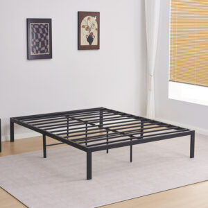 ΚΡΕΒΑΤΙ-ΥΠΟΣΤΡΩΜΑ ΔΙΠΛΟ RANTO HM696.01 ΜΕΤΑΛΛΙΚΟ ΜΑΥΡΟ ΓΙΑ ΣΤΡΩΜΑ 200x160εκ