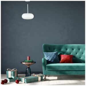 Κρεμαστό Φωτιστικό V-TAC Μέταλλο και Πολυκαρβονικό Στρογγυλό Λευκό 25W Θερμό Λευκό Triac Dimmable 40021