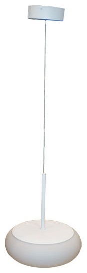 Κρεμαστό Φωτιστικό  V-TAC  Μέταλλο και Πολυκαρβονικό Στρογγυλό Λευκό 40W Θερμό Λευκό Triac Dimmable 40031