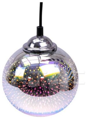 Κρεμαστό Φωτιστικό V-TAC Σφαιρικό Γυαλί 3D Φ150mm με ντουί Ε27 40111