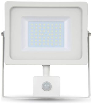 LED Προβολέας V-TAC 50W SMD Λευκός IP44 με Ανιχνευτή Κίνησης Ψυχρό Λευκό 5842