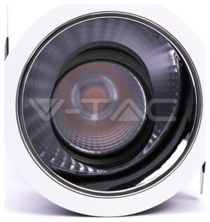 LED V-TAC Φωτιστικό COB ρυθμιζόμενο 15W CRI>95 Στρογγυλό Θερμό Λευκό 1483