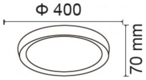 LED V-TAC Φωτιστικό Οροφής Εξωτερικό Designer 40W Στρογγυλό Dimmable και αλλαγή απόχρωσης με χειριστήριο 1476
