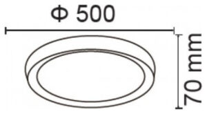 LED V-TAC Φωτιστικό Οροφής Εξωτερικό Designer 65W Στρογγυλό Dimmable και αλλαγή απόχρωσης με χειριστήριο 1475