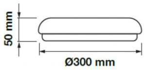 LED V-TAC Φωτιστικό Οροφής Πλαφονιέρα 25W Στρογγυλό Θερμό Λευκό 1392