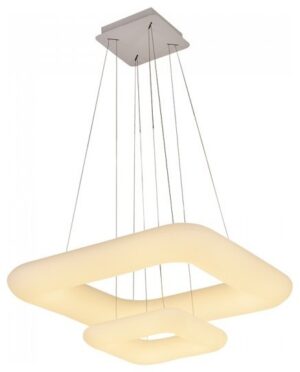 LED V-TAC Κρεμαστό Φωτιστικό Οροφής Διπλό 60W Τετράγωνο Λευκό Με Αλλαγή Χρώματος Φωτισμού Ντιμαριζόμενο 60Χ60