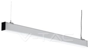 LED V-TAC Κρεμαστό Γραμμικό Φωτιστικό 40W SAMSUNG Chip Ασημί 1200x50mm Φως Ημέρας