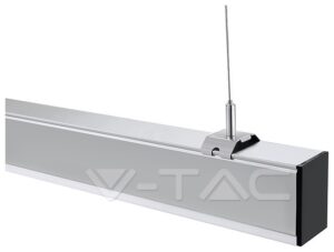 LED V-TAC Κρεμαστό Γραμμικό Φωτιστικό 40W SAMSUNG Chip Ασημί 1200x50mm Φως Ημέρας