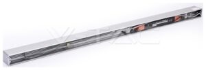 LED V-TAC Κρεμαστό Γραμμικό Φωτιστικό 40W SAMSUNG Chip Ασημί 1200x50mm Φως Ημέρας
