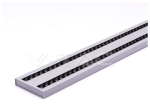 LED V-TAC Κρεμαστό Γραμμικό Φωτιστικό 60W Διπλό SAMSUNG Chip με Δυνατότητα Σύνδεσης Ασημί Φως Ημέρας 0609