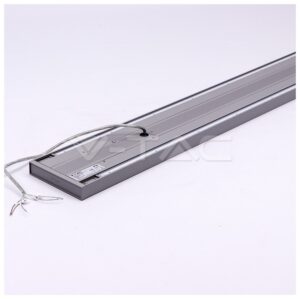 LED V-TAC Κρεμαστό Γραμμικό Φωτιστικό 60W Διπλό SAMSUNG Chip με Δυνατότητα Σύνδεσης Ασημί Φως Ημέρας 0609