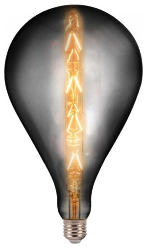 LED V-TAC Λάμπα Ε27 8W Special Filament G165 Smoky Γυαλί Θερμό Dimmable 45651