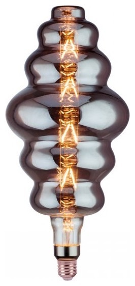 LED V-TAC Λάμπα Ε27 8W Special Filament S180 Grey Smoky Θερμό Dimmable 45671