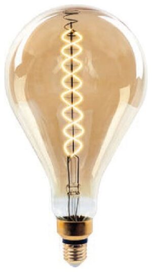 LED V-TAC Λάμπα Ε27 8W Special spiral Filament A165 Amber Θερμό Dimmable 7461