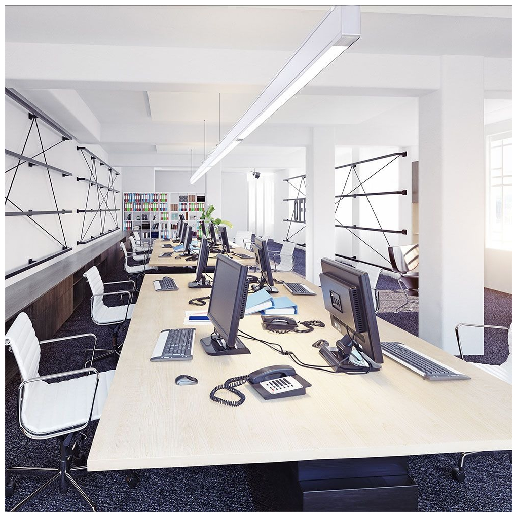 LED V-TAC Κρεμαστό Γραμμικό Φωτιστικό 60W Πάνω - Κάτω SAMSUNG Chip Ασημί Φως Ημέρας