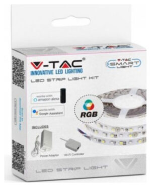 Ολοκληρωμένο σετ Ταινίας LED V-TAC 10W 60 smd 5050 Led/m RGB συμβατή με Amazon Alexa & Google Home  2583