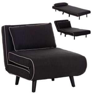 ΠΟΛΥΘΡΟΝΑ ΚΡΕΒΑΤΙ BRAXTON HM8425.03 ΜΑΥΡΟ ΥΦΑΣΜΑ 78x88x78Υεκ.