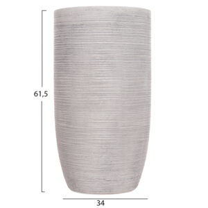 ΣΕΤ 3ΤΜΧ ΓΛΑΣΤΡΕΣ ΚΥΛΙΝΔΡΟΙ ΣΕΙΡΑ GARDENER HM4721 FIBERCLAY-ΧΡΩΜΑ CEMENT Φ42x78Υεκ