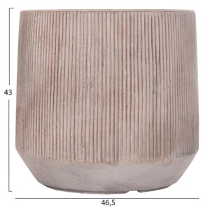 ΣΕΤ 3ΤΜΧ ΓΛΑΣΤΡΕΣ ΣΤΡΟΓΓΥΛΕΣ ΣΕΙΡΑ GARDENER HM4724 FIBERCLAY-ΧΡΩΜΑ CEMENT Φ55x55Υεκ