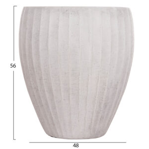 ΣΕΤ 3ΤΜΧ ΓΛΑΣΤΡΕΣ ΣΤΡΟΓΓΥΛΕΣ ΣΕΙΡΑ GARDENER HM4728 FIBERCLAY-ΧΡΩΜΑ CEMENT Φ48x56Υεκ