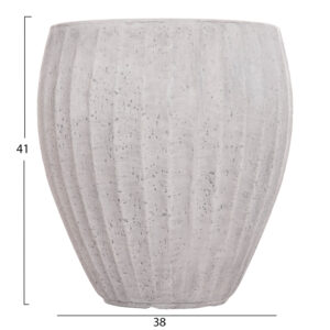 ΣΕΤ 3ΤΜΧ ΓΛΑΣΤΡΕΣ ΣΤΡΟΓΓΥΛΕΣ ΣΕΙΡΑ GARDENER HM4728 FIBERCLAY-ΧΡΩΜΑ CEMENT Φ48x56Υεκ