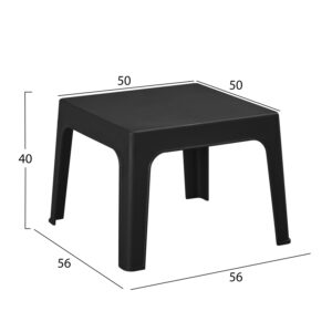 ΣΕΤ 3ΤΜΧ ΠΟΛΥΠΡΟΠΥΛΕΝΙΟΥ SLEEK HM21267.02 ΤΡΑΠΕΖΑΚΙ & 2 ΠΟΛΥΘΡΟΝΕΣ-ΜΑΥΡΟ