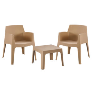 ΣΕΤ 3ΤΜΧ ΠΟΛΥΠΡΟΠΥΛΕΝΙΟΥ SLEEK HM21267.03 ΤΡΑΠΕΖΑΚΙ & 2 ΠΟΛΥΘΡΟΝΕΣ-ΚΑΠΟΥΤΣΙΝΟ