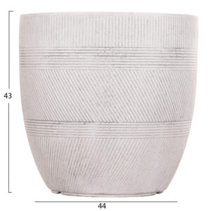 ΣΕΤ 4ΤΜΧ ΓΛΑΣΤΡΕΣ ΣΤΡΟΓΓΥΛΕΣ ΣΕΙΡΑ GARDENER HM4719 FIBERCLAY-ΧΡΩΜΑ CEMENT Φ44x43Υεκ