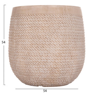ΣΕΤ 4ΤΜΧ ΓΛΑΣΤΡΕΣ ΣΤΡΟΓΓΥΛΕΣ GARDENER HM4722 FIBERCLAY--IVORY CEMENT Φ54x54Υεκ