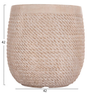 ΣΕΤ 4ΤΜΧ ΓΛΑΣΤΡΕΣ ΣΤΡΟΓΓΥΛΕΣ GARDENER HM4722 FIBERCLAY--IVORY CEMENT Φ54x54Υεκ