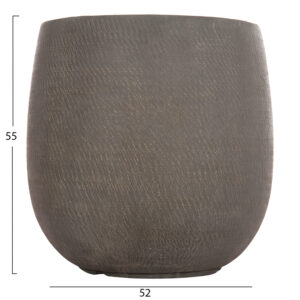 ΣΕΤ 4ΤΜΧ ΓΛΑΣΤΡΕΣ ΣΤΡΟΓΓΥΛΕΣ GARDENER HM4726 FIBERCLAY ΓΚΡΙΖΟΠΡΑΣΙΝΟ Φ52x55Υεκ