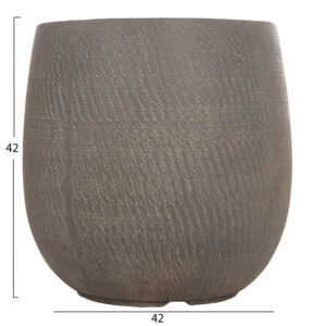 ΣΕΤ 4ΤΜΧ ΓΛΑΣΤΡΕΣ ΣΤΡΟΓΓΥΛΕΣ GARDENER HM4726 FIBERCLAY ΓΚΡΙΖΟΠΡΑΣΙΝΟ Φ52x55Υεκ