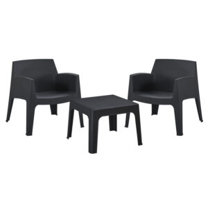ΣΕΤ LOUNGE 3ΤΜΧ SLEEK HM21274.02 ΜΑΥΡΟ ΠΟΛΥΠΡΟΠΥΛΕΝΙΟ