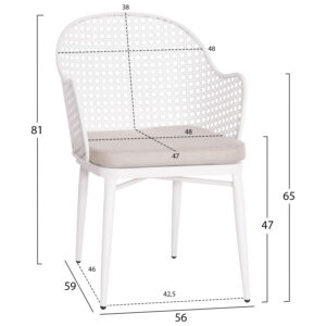 ΣΕΤ LOUNGE 3TMX ΕΞ.ΧΩΡΟΥ OREGO HM21106.02 ΑΛΟΥΜΙΝΙΟ ΣΕ ΛΕΥΚΟ