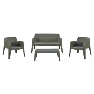 ΣΕΤ LOUNGE 4ΤΜΧ SLEEK HM21275.05 DARK OLIVE GREEN ΠΟΛΥΠΡΟΠΥΛΕΝΙΟ